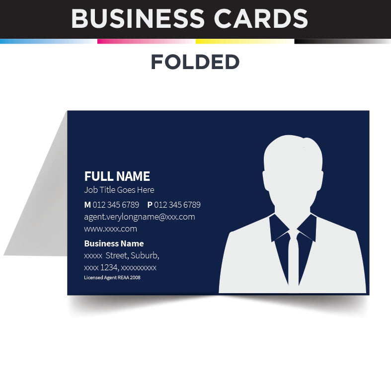 Folded - Business card 180x55mm